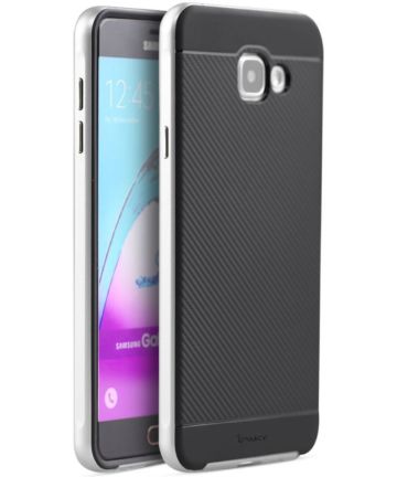 Ipaky Hybrid Back Case voor uw Samsung Galaxy A5 (2016) Zilver Hoesjes