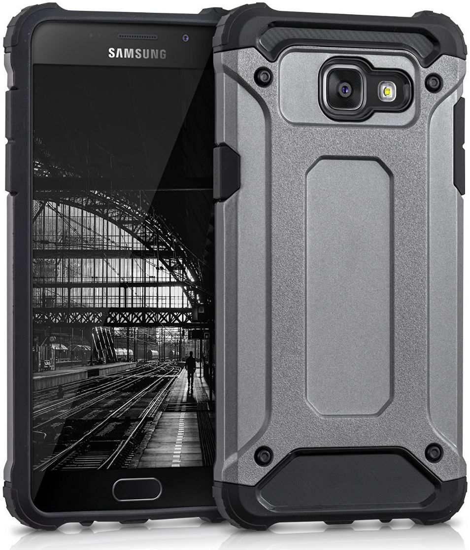 Samsung Galaxy A5 (2016) Hybride Beschermhoesje Grijs afbeelding 2