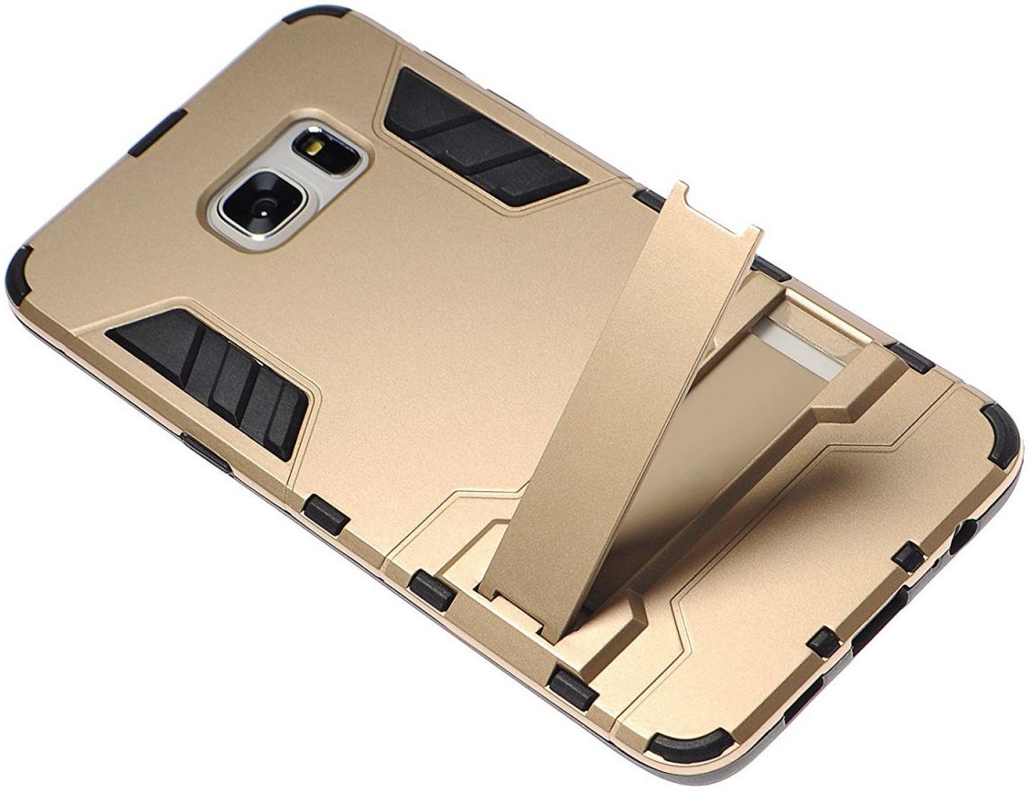 Hybride Samsung Galaxy S6 Edge Hoesje Goud afbeelding 3
