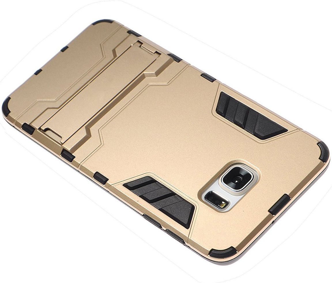 Hybride Samsung Galaxy S6 Edge Hoesje Goud afbeelding 4