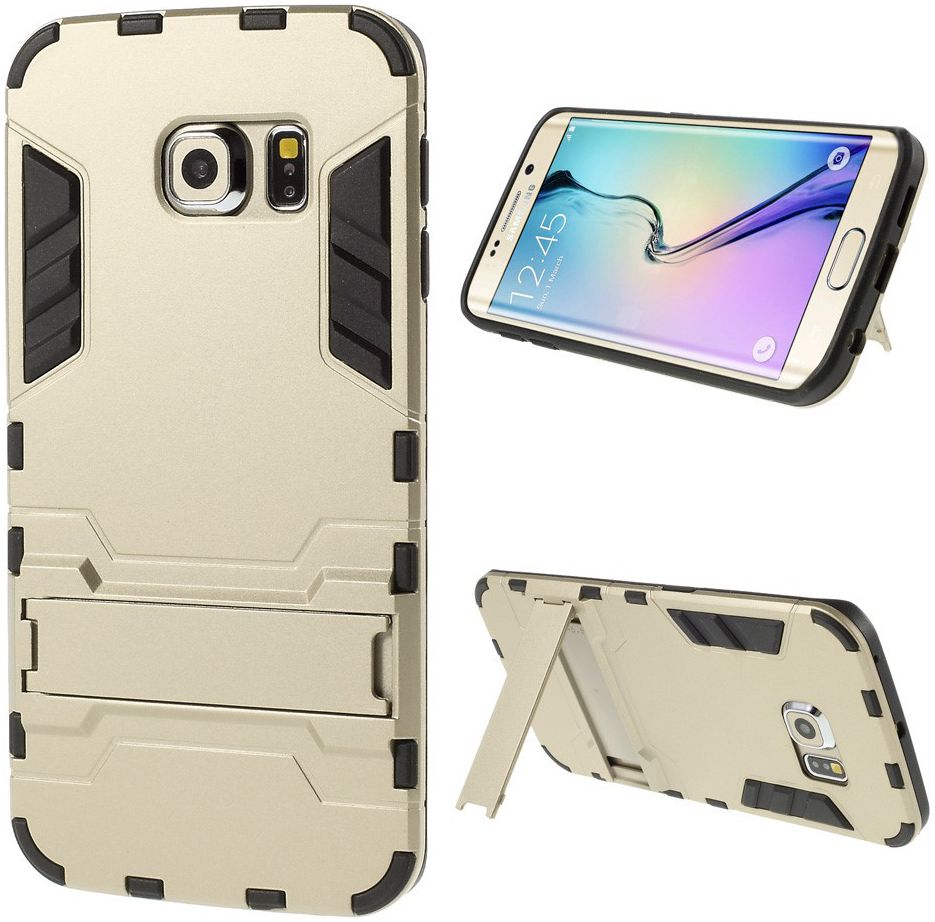 Hybride Samsung Galaxy S6 Edge Hoesje Goud afbeelding 5