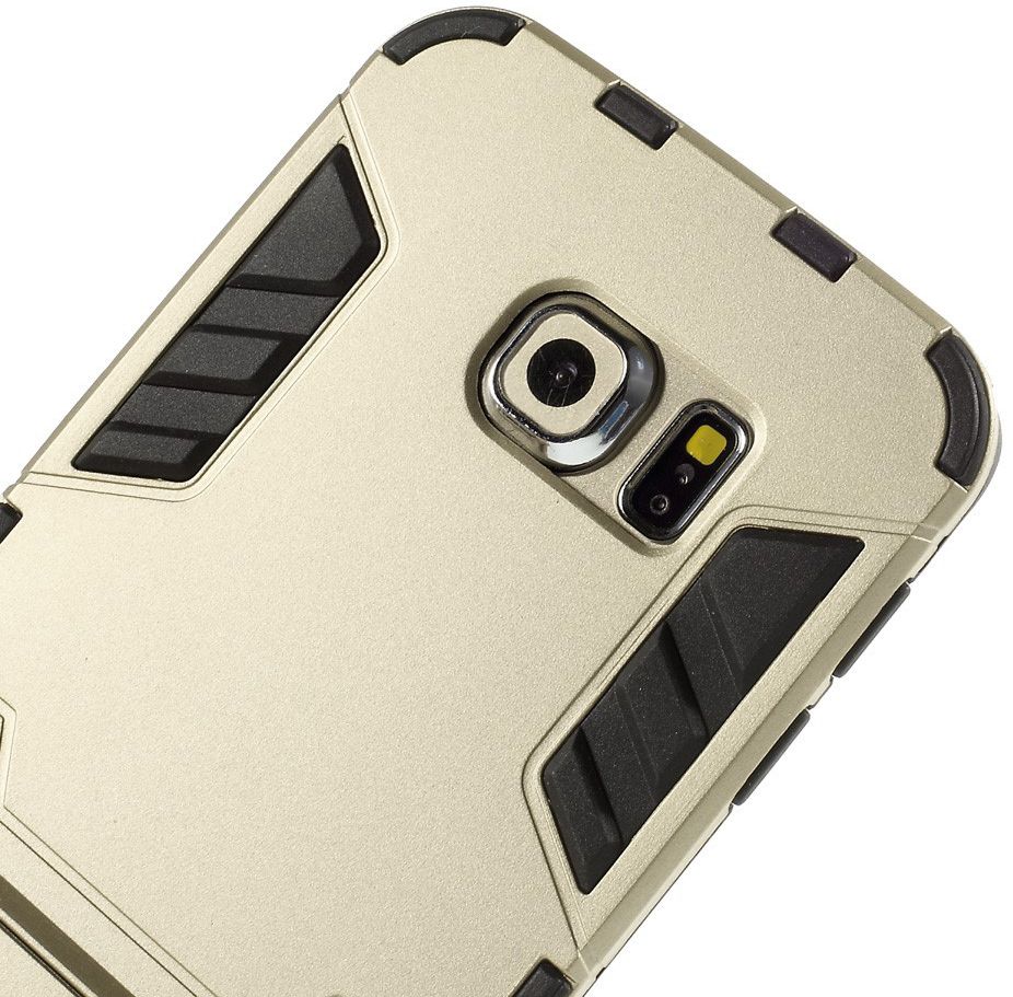 Hybride Samsung Galaxy S6 Edge Hoesje Goud afbeelding 9
