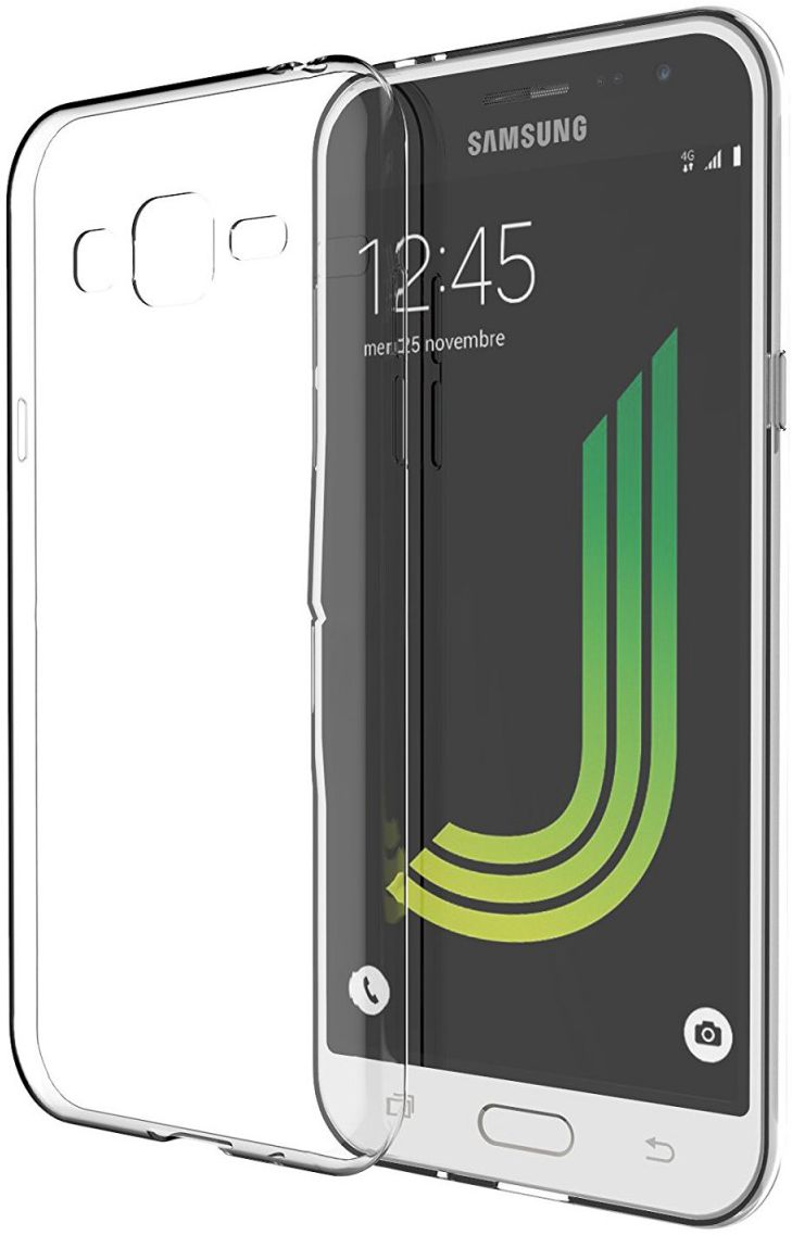 Samsung Galaxy J3 (2016) Hoesje Dun TPU Transparant afbeelding 2
