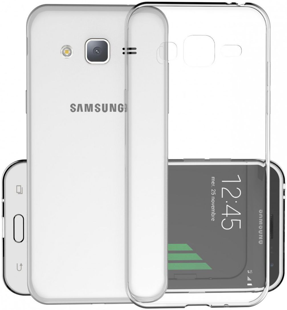 Samsung Galaxy J3 (2016) Hoesje Dun TPU Transparant afbeelding 3