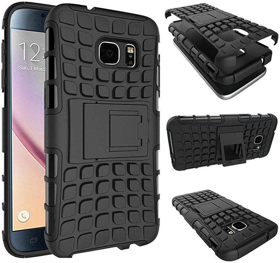 Hybride Samsung Galaxy S6 Back Cover Zwart afbeelding 1