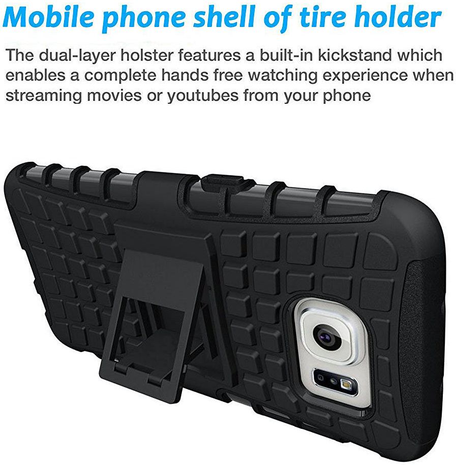 Hybride Samsung Galaxy S6 Back Cover Zwart afbeelding 4