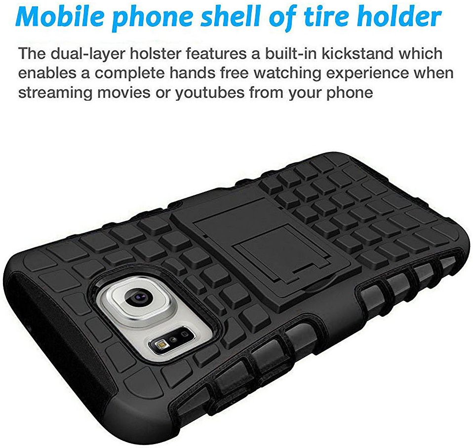 Hybride Samsung Galaxy S6 Back Cover Zwart afbeelding 5