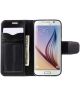 Mercury Leren Portemonnee Hoesje Samsung Galaxy S6 Zwart