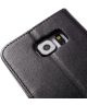 Mercury Leren Portemonnee Hoesje Samsung Galaxy S6 Zwart