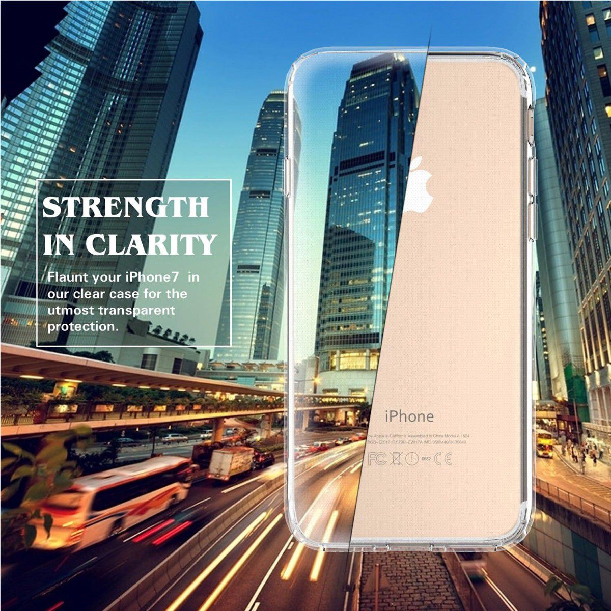 Apple iPhone 7 / 8 Transparant Hybride Bumper Hoesje afbeelding 3