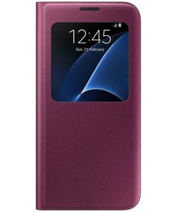 Samsung Galaxy S7 Edge S-View Cover Rood Origineel Hoesjes