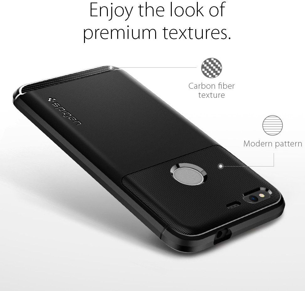 Spigen Rugged Armor Zwart Google Pixel Hoesje afbeelding 3