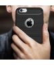Apple iPhone 6S Plus Geborsteld TPU Hoesje Zwart