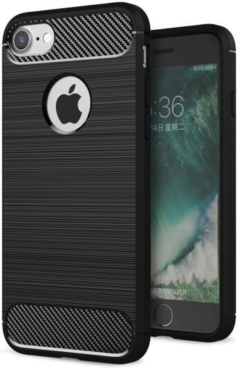 Apple iPhone 7/8 Geborsteld TPU Hoesje Zwart afbeelding 10