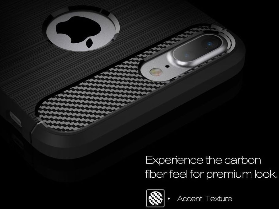 Apple iPhone 7 Plus / 8 Plus Geborsteld TPU Hoesje Zwart afbeelding 7