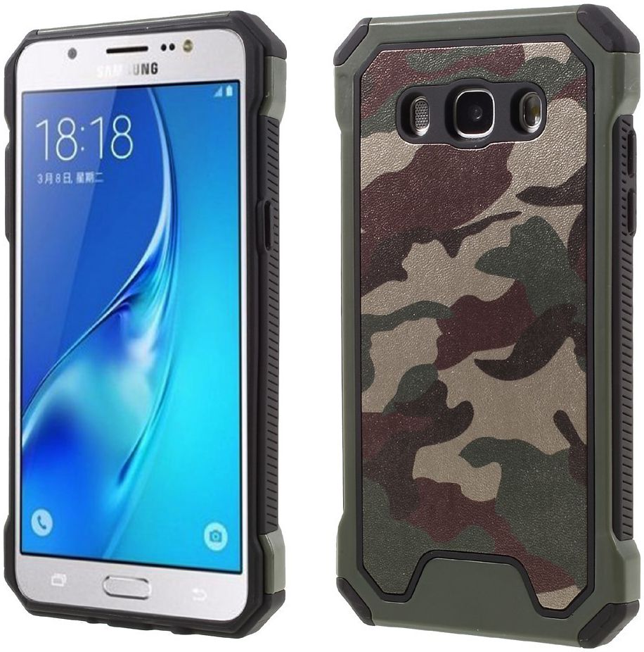 Samsung Galaxy J5 2016 Camouflage Hoesje Groen afbeelding 1