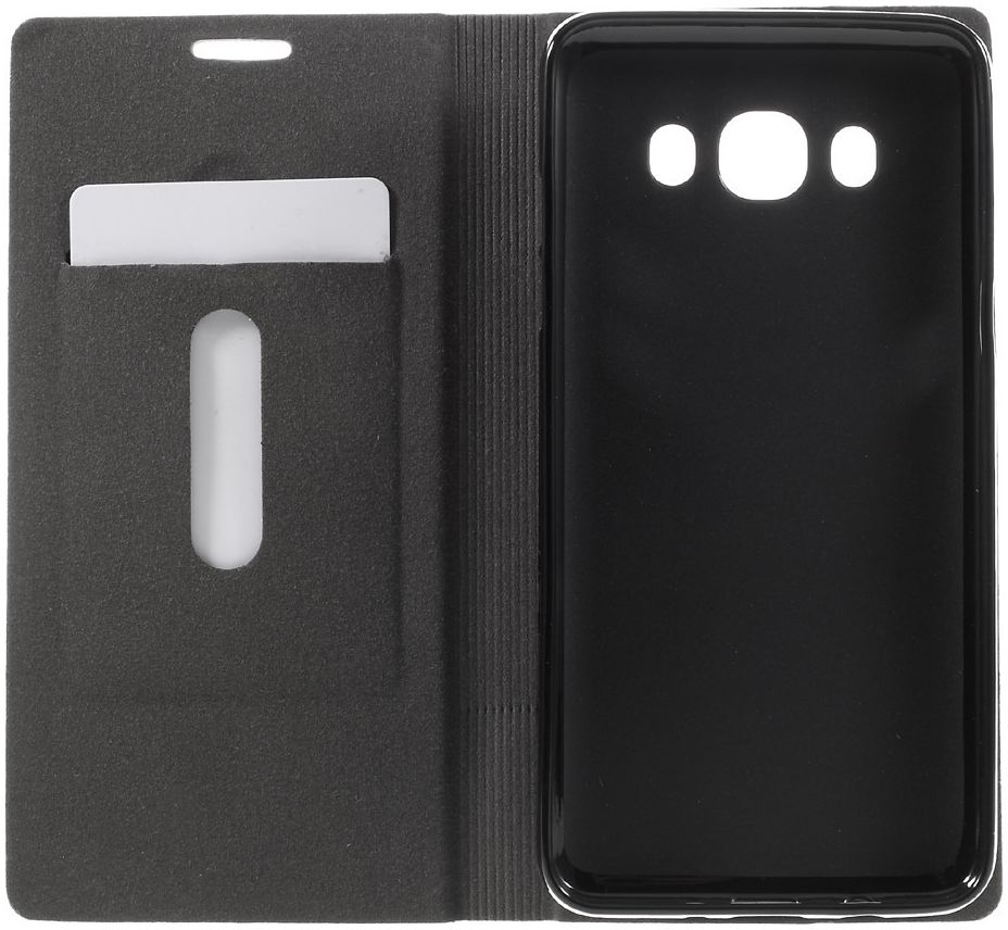 Samsung Galaxy J5 (2016) Linnen Portemonnee Stand Hoesje Blauw afbeelding 6