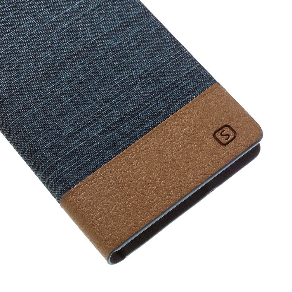 Samsung Galaxy J5 (2016) Linnen Portemonnee Stand Hoesje Blauw afbeelding 8