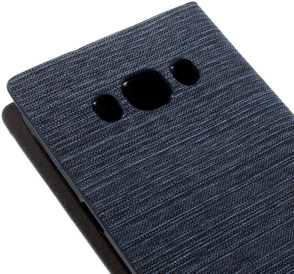 Samsung Galaxy J5 (2016) Linnen Portemonnee Stand Hoesje Blauw afbeelding 9