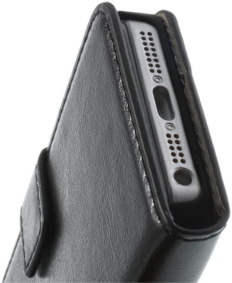 Apple iPhone SE / 5S / 5 Stijlvol Portemonnee Hoesje Zwart afbeelding 8
