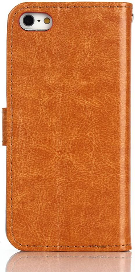 Apple iPhone SE / 5S / 5 Portemonnee Hoesje Bruin afbeelding 3