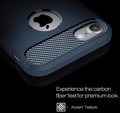 Apple iPhone 7/8 Geborsteld Blauw TPU Hoesje afbeelding 7