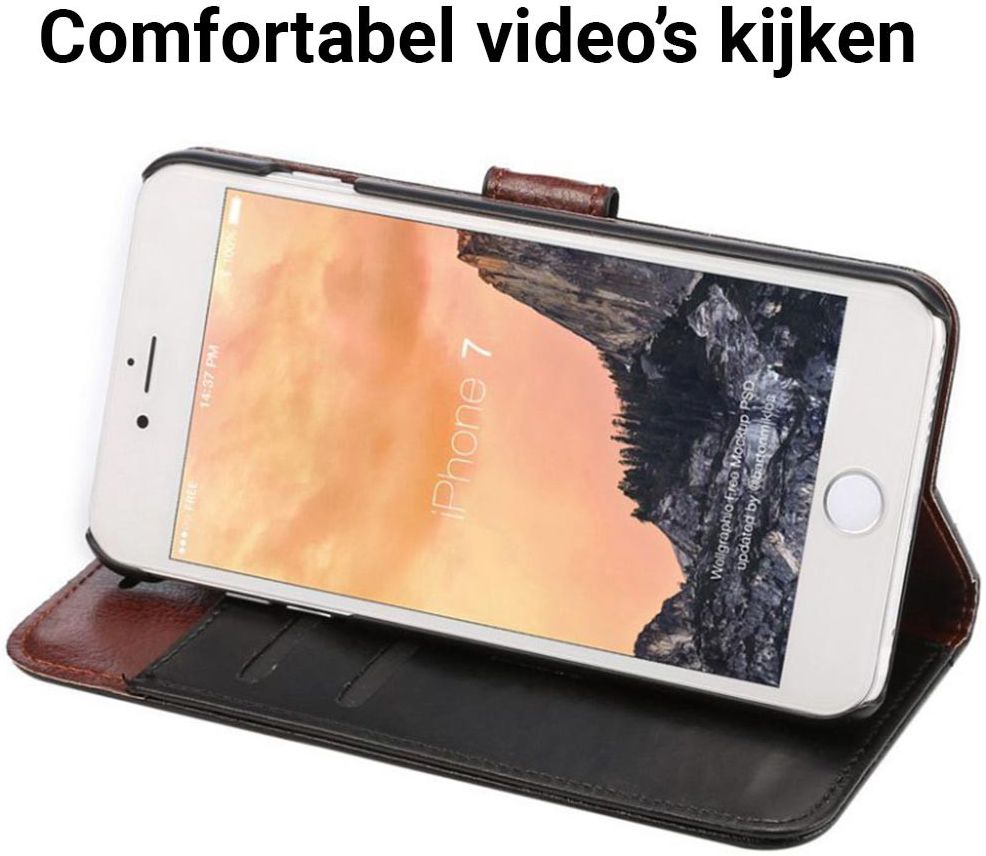 Apple iPhone 7 / 8 Book Cover Hoesje Zwart afbeelding 4