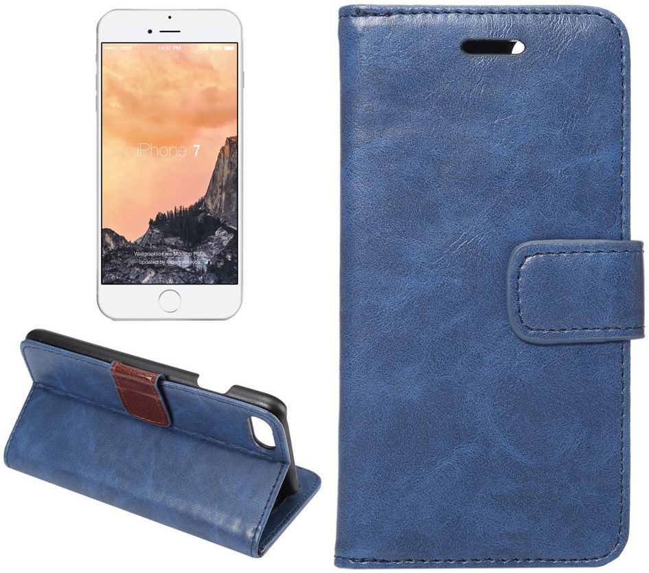 Apple iPhone 7 / 8 Book Cover Hoesje Blauw afbeelding 6