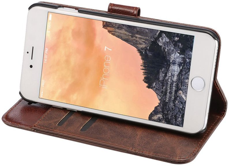 Apple iPhone 7 / 8 Book Cover Hoesje Coffee afbeelding 11
