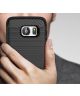 Samsung Galaxy S7 Geborsteld TPU Hoesje Zwart