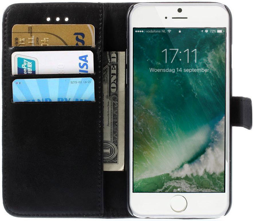 Apple iPhone 6(S) Portemonnee Hoesje Zwart afbeelding 1