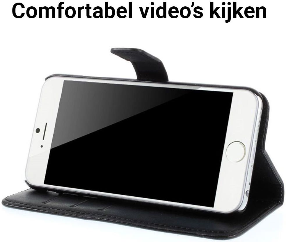 Apple iPhone 6(S) Portemonnee Hoesje Zwart afbeelding 4