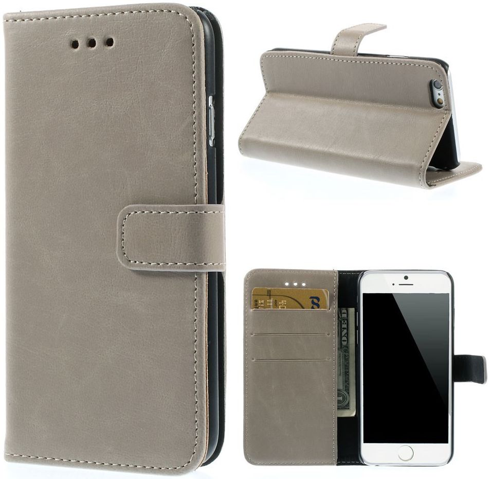 Apple iPhone 6(S) Portemonnee Hoesje Grijs afbeelding 6