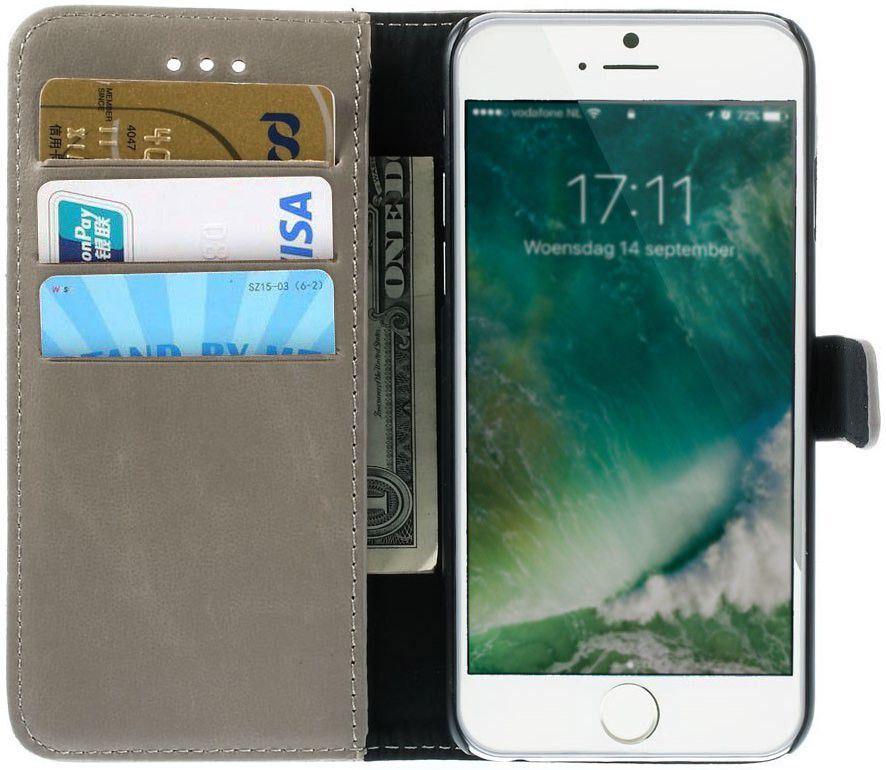 Apple iPhone 6(S) Portemonnee Hoesje Grijs afbeelding 1