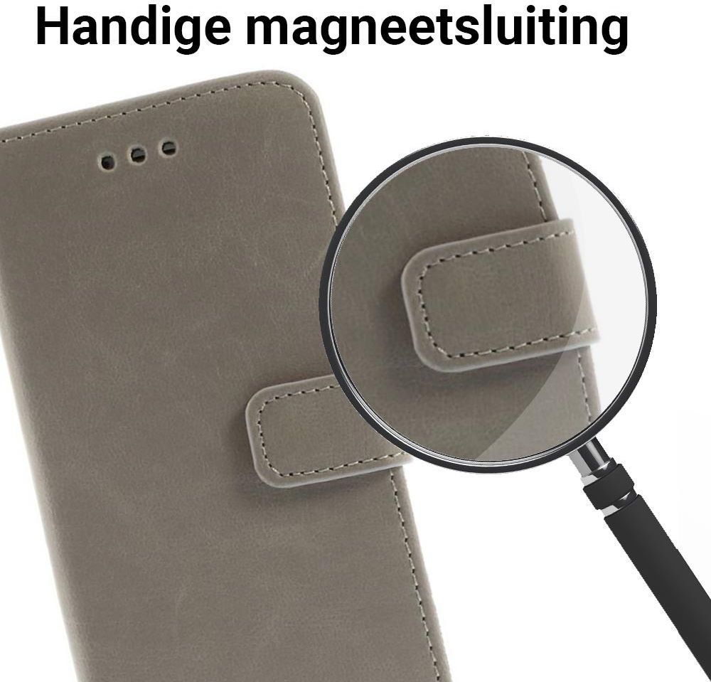 Apple iPhone 6(S) Portemonnee Hoesje Grijs afbeelding 3