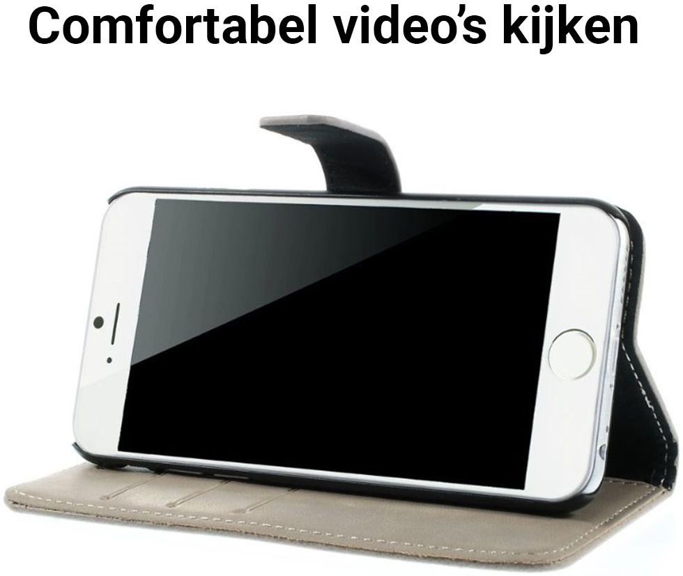 Apple iPhone 6(S) Portemonnee Hoesje Grijs afbeelding 4