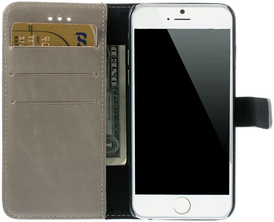 Apple iPhone 6(S) Portemonnee Hoesje Grijs afbeelding 12
