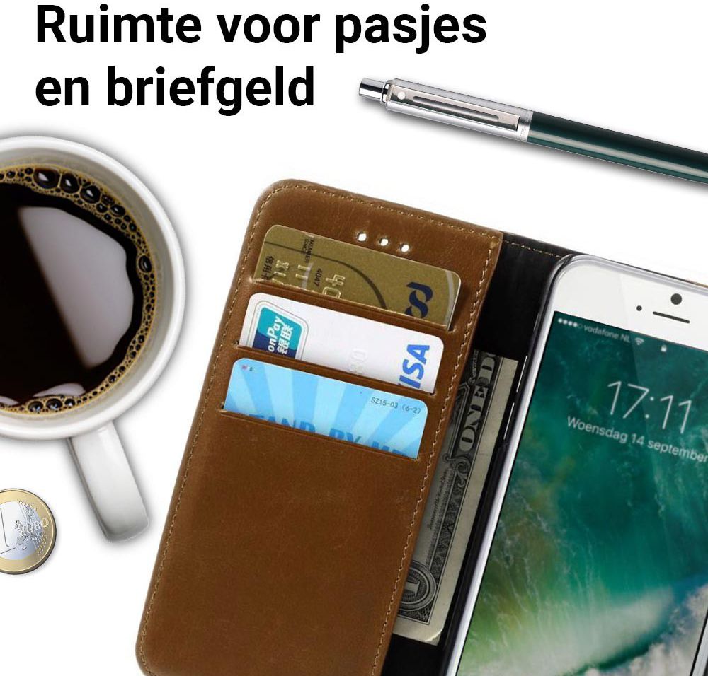 Apple iPhone 6(S) Portemonnee Hoesje Bruin afbeelding 2