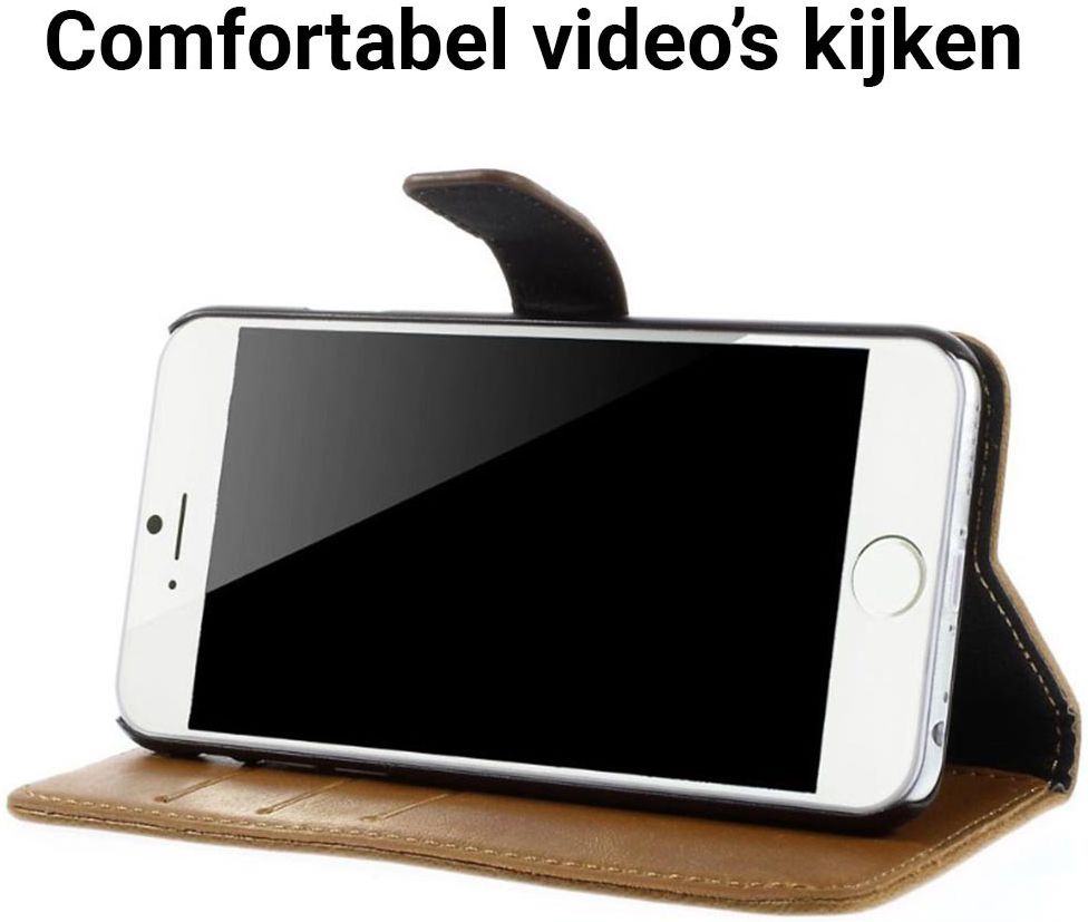 Apple iPhone 6(S) Portemonnee Hoesje Bruin afbeelding 4