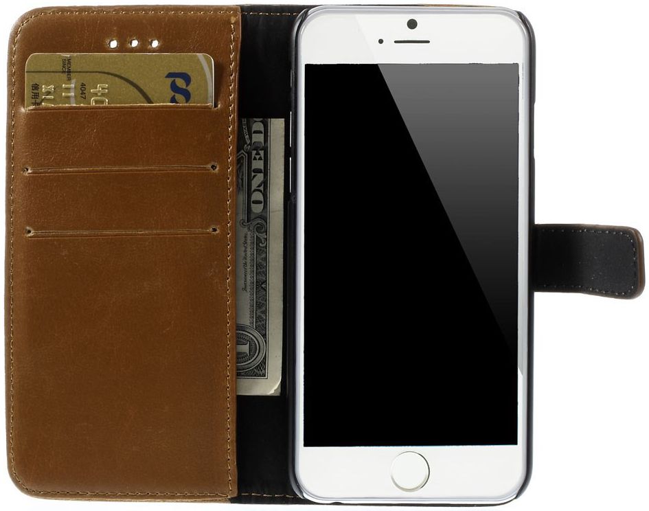 Apple iPhone 6(S) Portemonnee Hoesje Bruin afbeelding 14