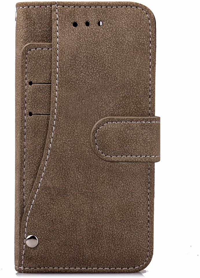 Apple iPhone 6 / 6S Rotating Card Slot Wallet Case Brown afbeelding 6
