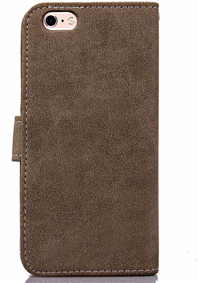 Apple iPhone 6 / 6S Rotating Card Slot Wallet Case Brown afbeelding 7