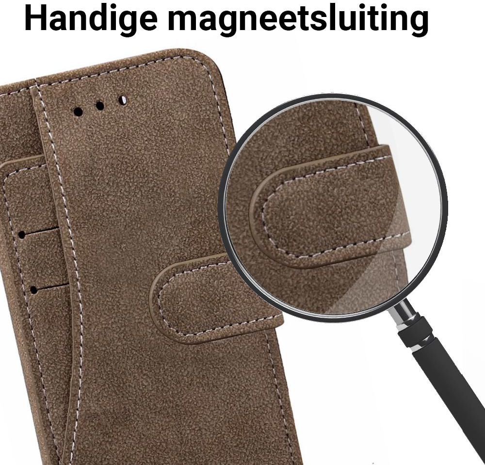 Apple iPhone 6 / 6S Rotating Card Slot Wallet Case Brown afbeelding 3