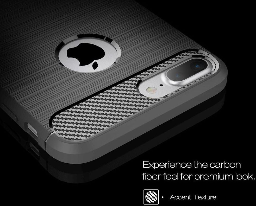 Apple iPhone 7 Plus / 8 Plus Geborsteld TPU Hoesje Grijs afbeelding 6