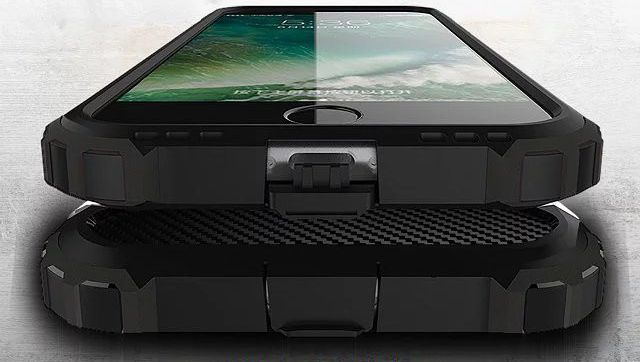 Hybride Apple iPhone 7 Plus / 8 Plus Hoesje Zwart afbeelding 4