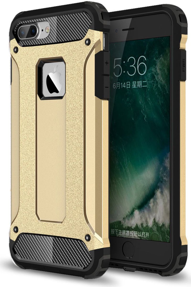 Hybride Apple iPhone 7 Plus / 8 Plus Hoesje Goud afbeelding 1