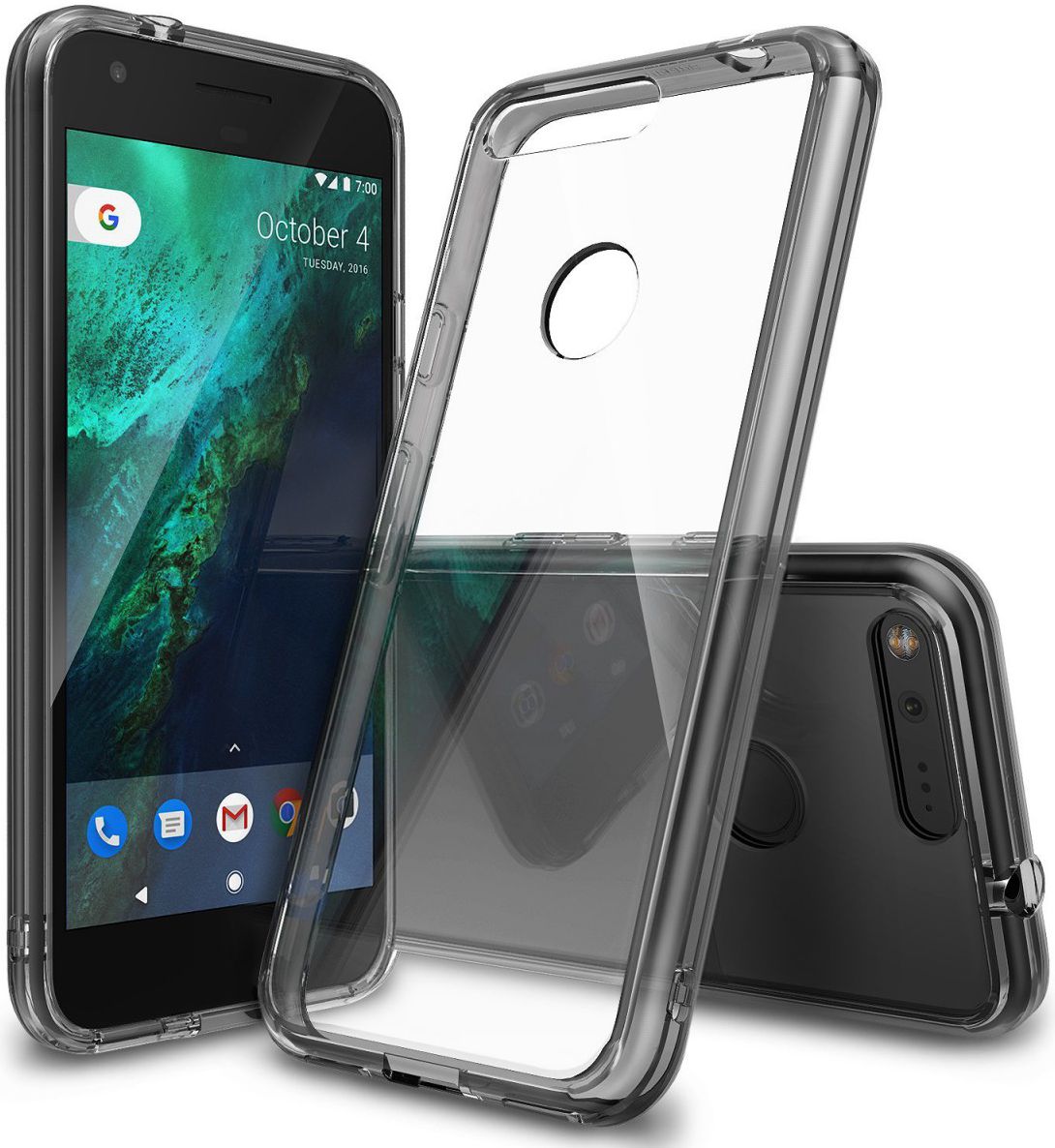 Ringke Fusion Google Pixel Hoesje Transparant Smoke Black afbeelding 1