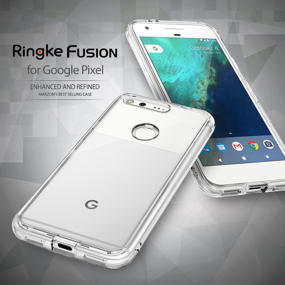 Ringke Fusion Google Pixel Hoesje Transparant Smoke Black afbeelding 3