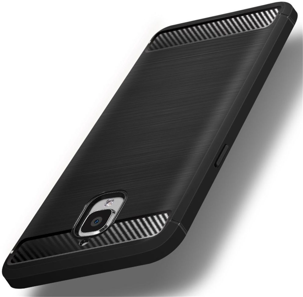 OnePlus 3T / 3 Geborsteld TPU Hoesje Zwart afbeelding 2