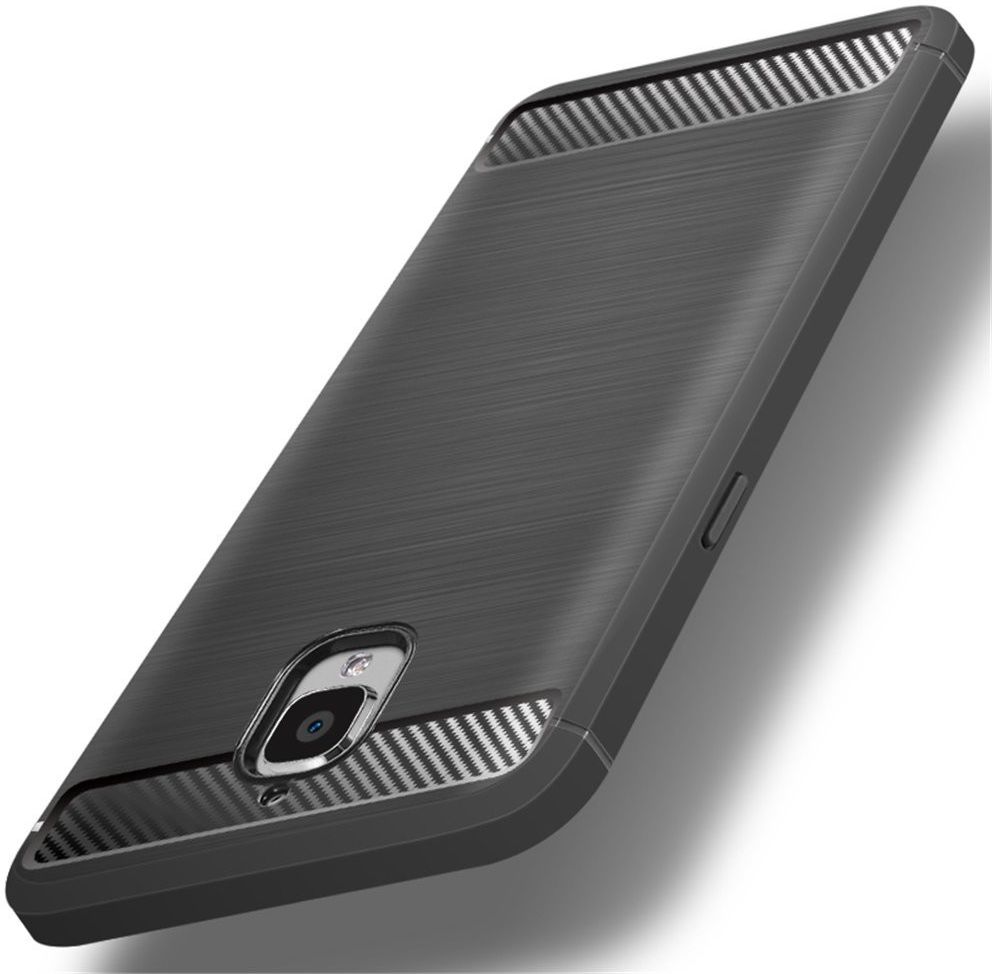 Geborsteld OnePlus 3T / 3 Backcover Armor Hoesje TPU Grijs afbeelding 2